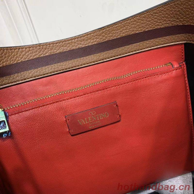 VALENTINO Origianl Palm Leather Bag V5002 Brown