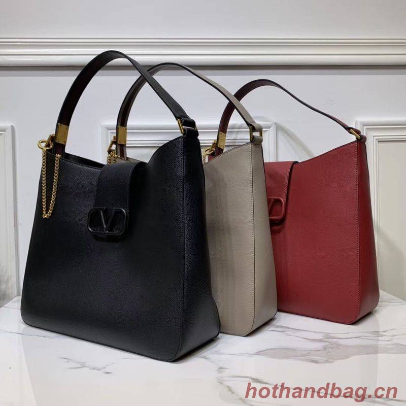 VALENTINO Origianl Palm Leather Bag V5002 Wine