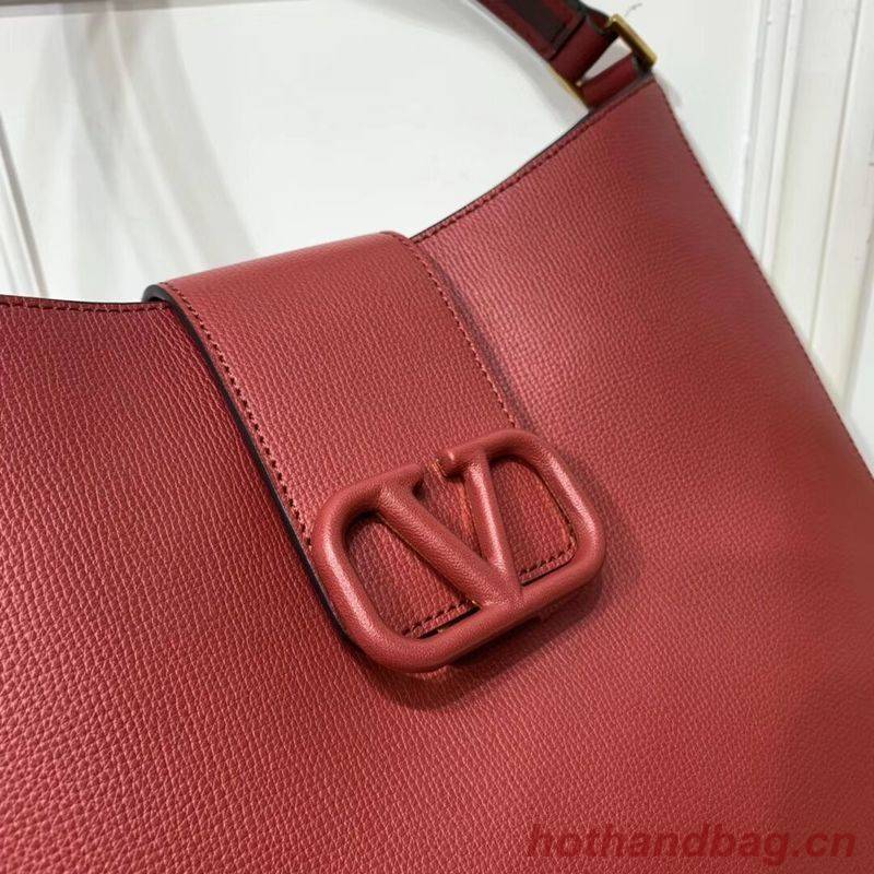 VALENTINO Origianl Palm Leather Bag V5002 Wine