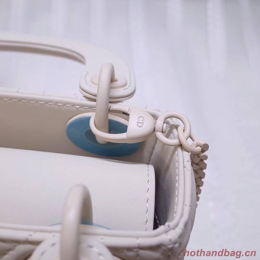 Dior MINI LADY DIOR CALFSKIN BAG M0505 White