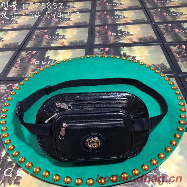 Gucci GG Original Leather belt bag 575857 black