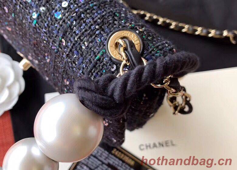 Chanel Original Pearl Shoulder Strap Bag A1112 Black