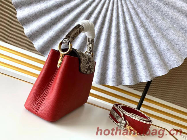 Louis Vuitton Original Taurillon leather CAPUCINES BB M95509 red