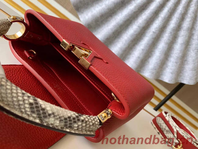 Louis Vuitton Original Taurillon leather CAPUCINES BB M95509 red