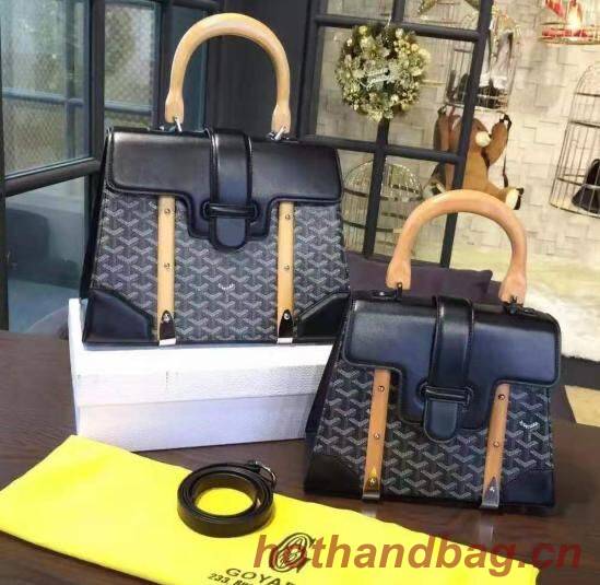 Goyard Y Doodling Calfskin Leather Tote Bag 9956 Black