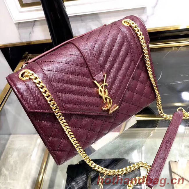 SAINT LAURENT Medium satchel 487206 Burgundy