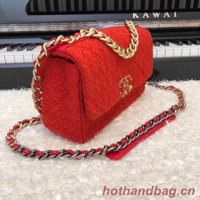 CHANEL 19 Flap Bag AS1160 red