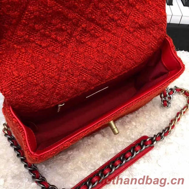 CHANEL 19 Flap Bag AS1160 red