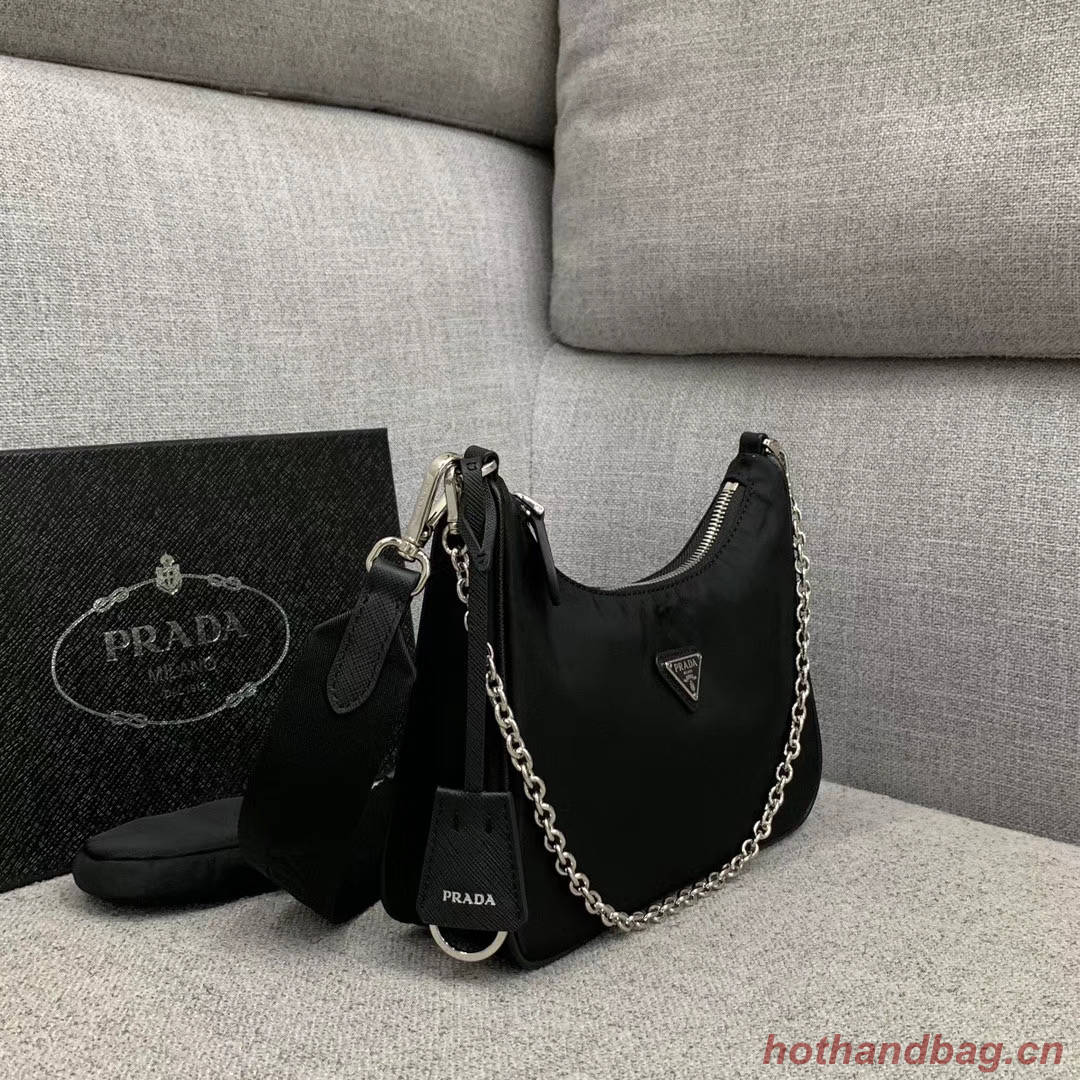 Prada Re-Edition 2005 nylon shoulder bag 1BH204 black