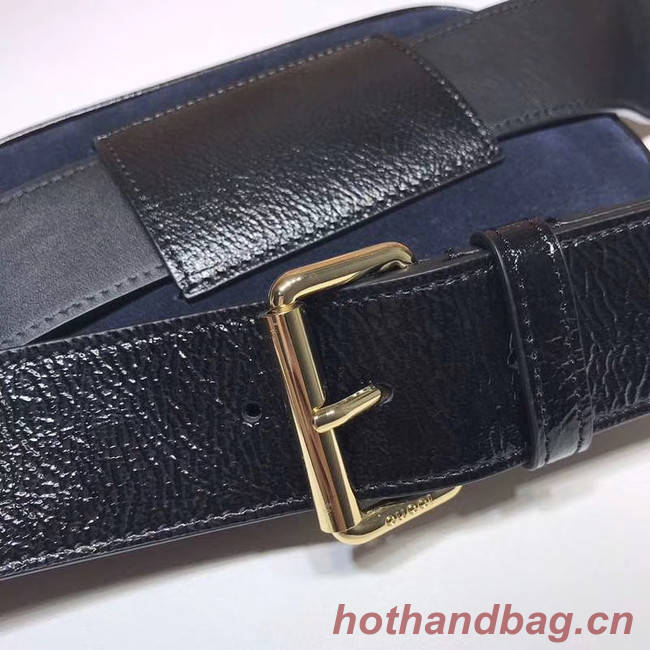 Gucci Nubuck leather belt bag 519308 Royal Blue&black