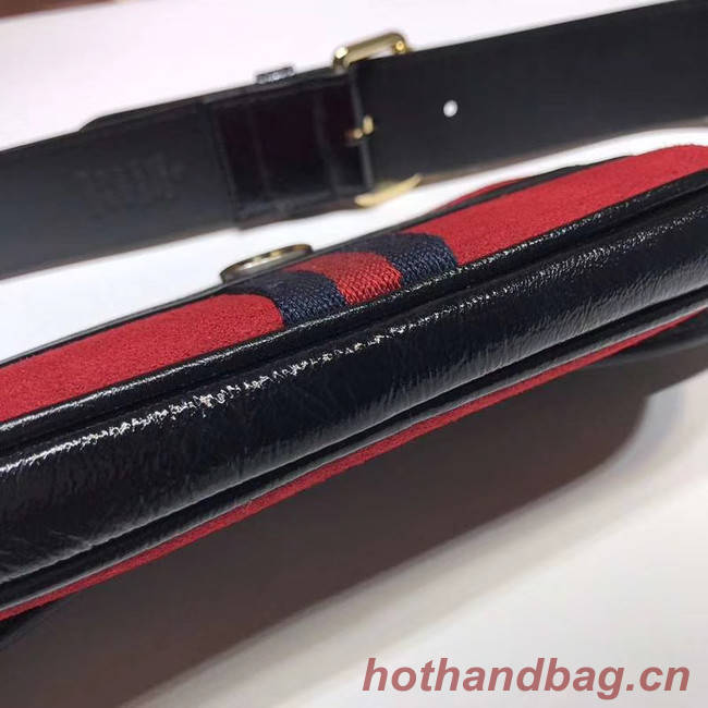 Gucci Nubuck leather belt bag 519308 red&black