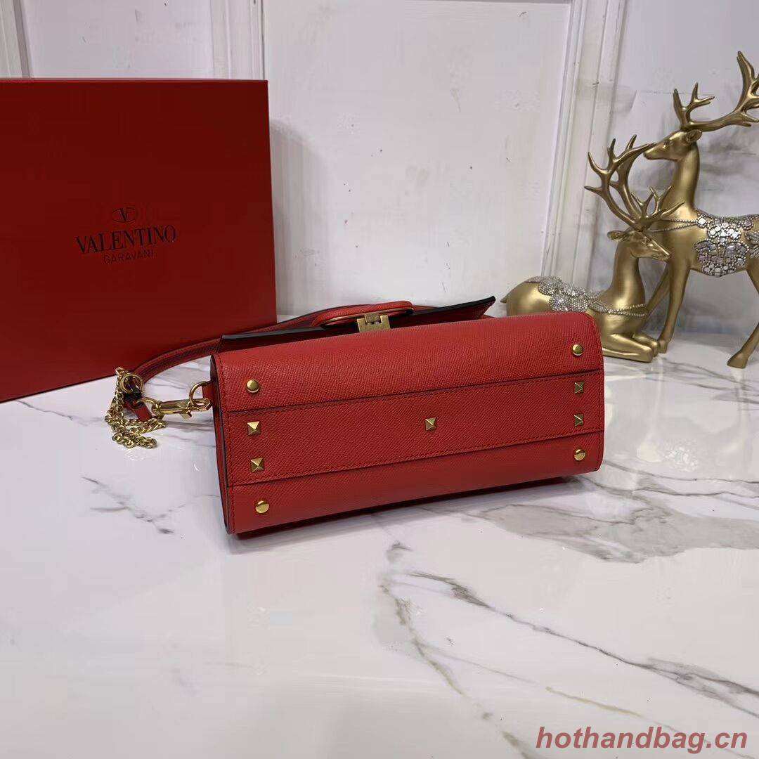 VALENTINO Origianl leather Tote Bag V0025 red