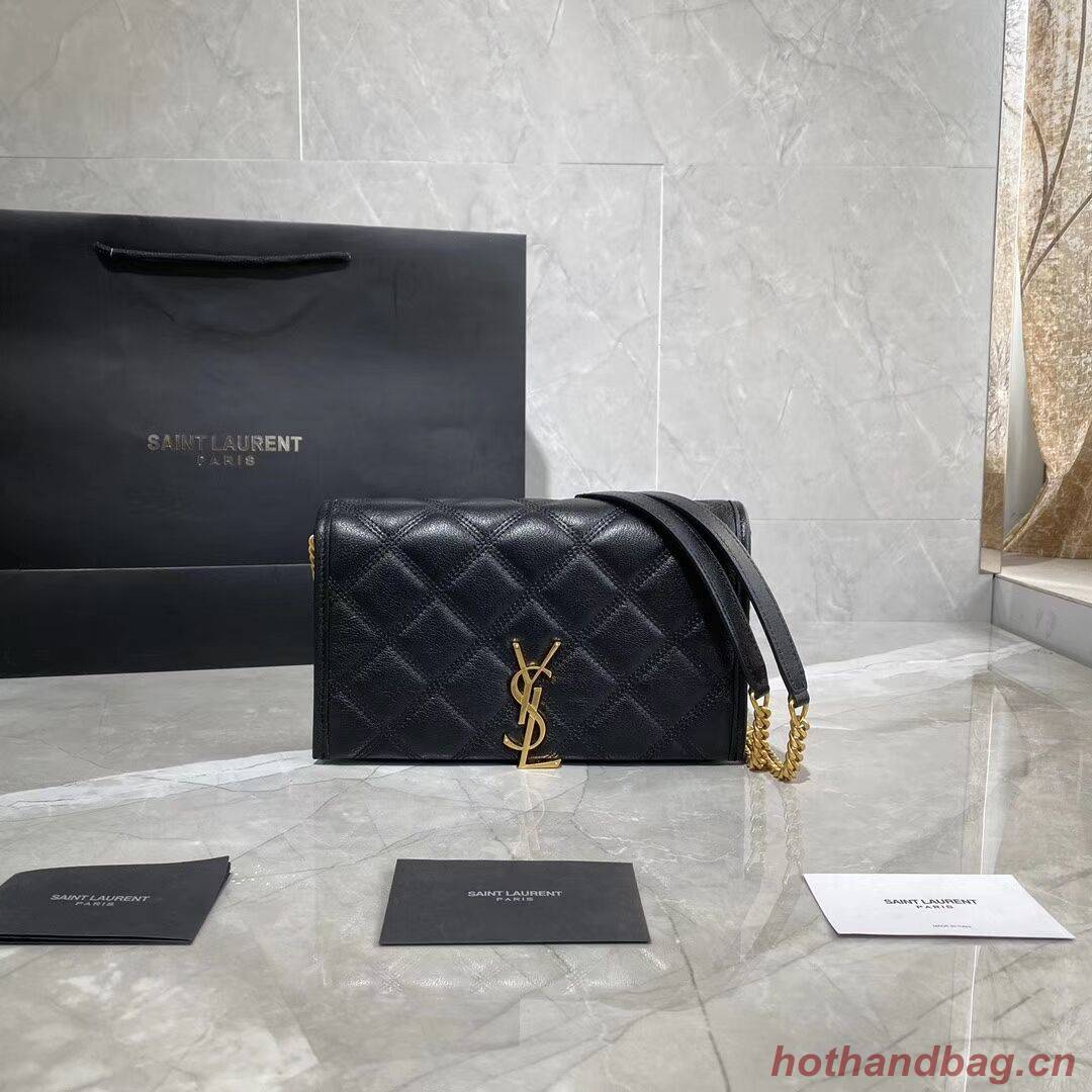 SAINT LAURENT leather shoulder bag Y585031 black