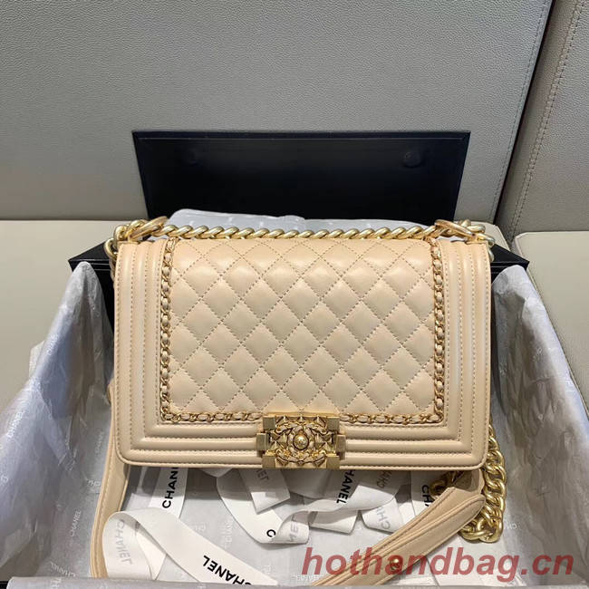 BOY CHANEL flap bag A67086 cream