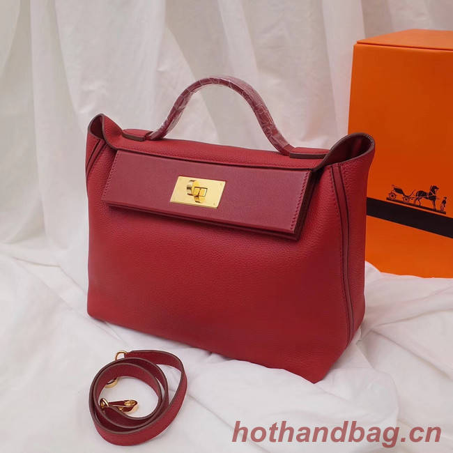 Hermes Kelly togo Leather Tote Bag H2424 red