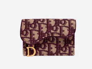 DIOR OBLIQUE SADDLE CARD HOLDER M974