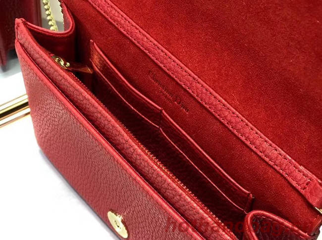 DIORAMA CALFSKIN CLUTCH M49P red