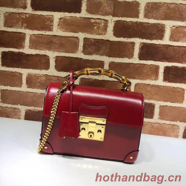 Gucci Padlock GG small bamboo shoulder Backpack 603221 red