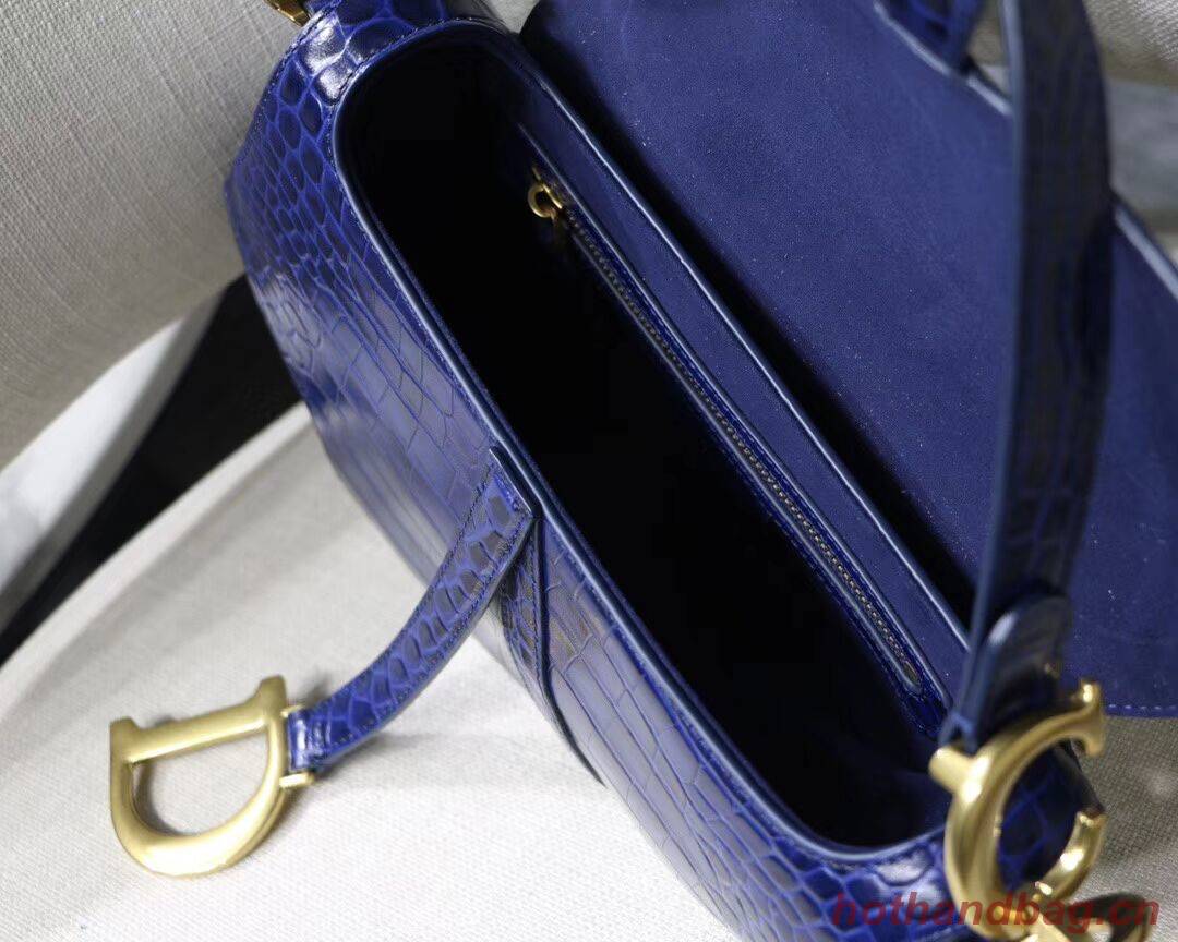 Dior SADDLE SOFT CALFSKIN BAG C9045 blue