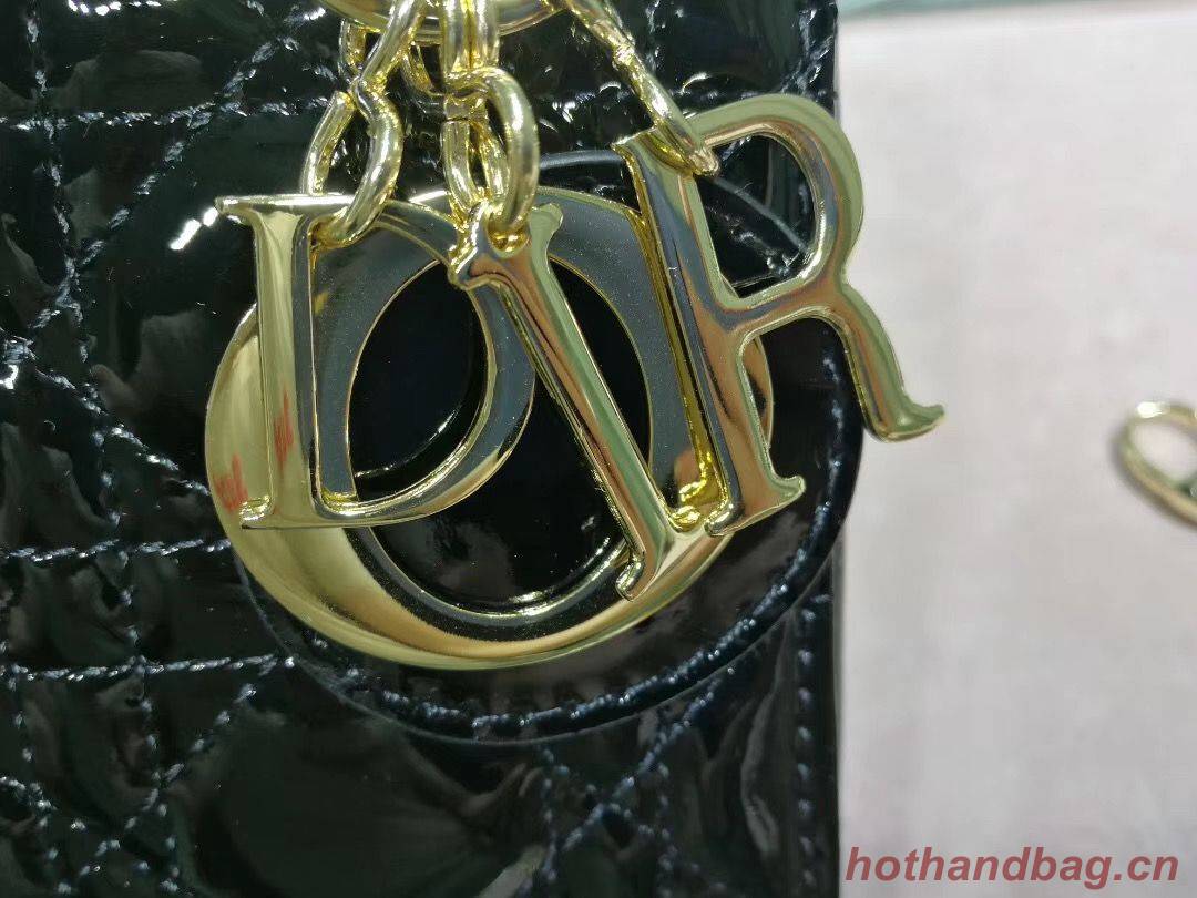 Dior MINI LADY DIOR CALFSKIN Black BAG M0505O Gold