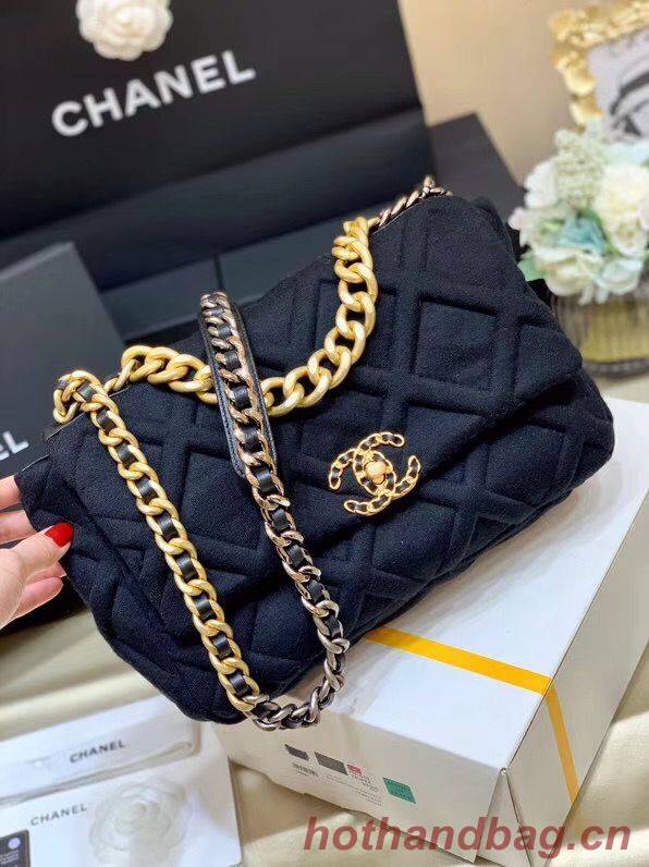 CHANEL 19 Flap Bag AS1160 AS1161 AS1162 Black