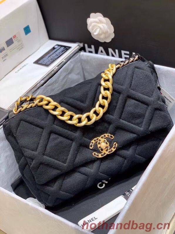 CHANEL 19 Flap Bag AS1160 AS1161 AS1162 Black