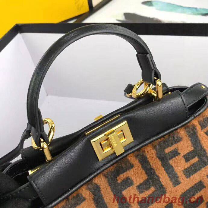 Fendi PEEKABOO REGULAR Horse hair F3302 Black