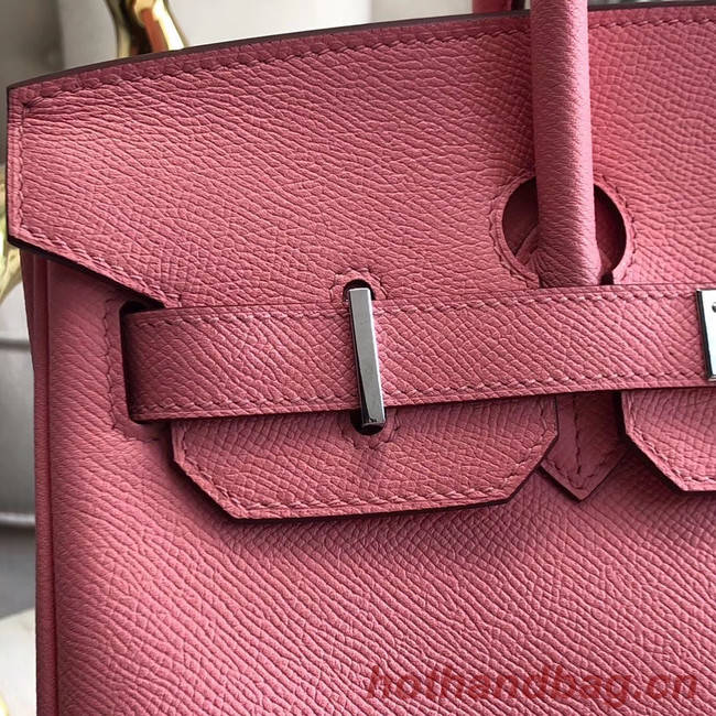 Hermes original Epsom Leather HB35O pink&silver Metal