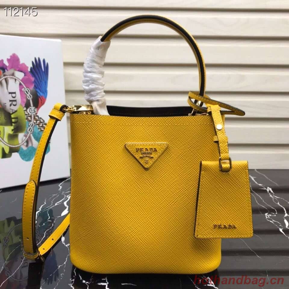 Prada Panier small Original Saffiano Bag 1BA217 Yellow