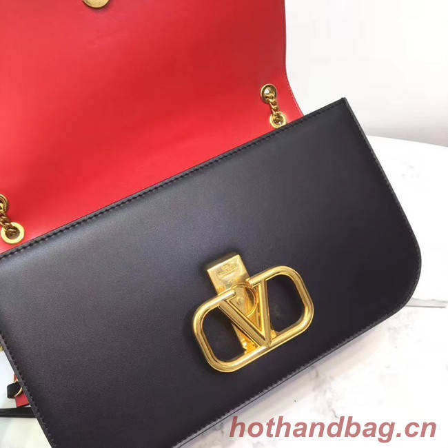 VALENTINO VLOCK Origianl leather shoulder bag 2323 black