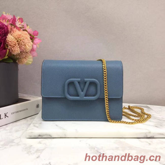 VALENTINO Origianl leather 069 Chain bag blue