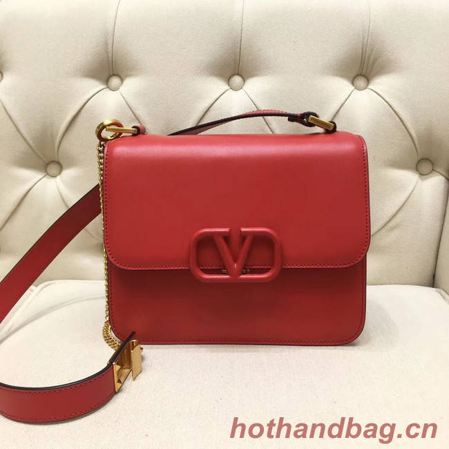 VALENTINO VLOCK Origianl leather shoulder bag 0908 red