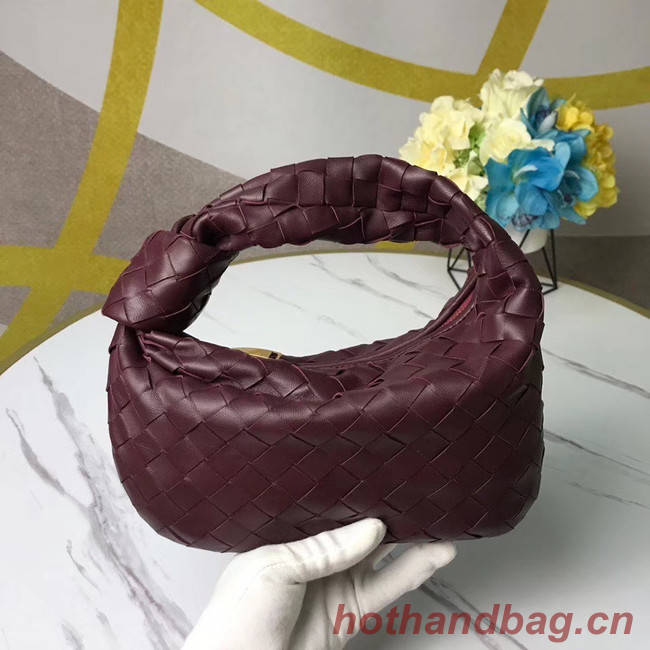 Bottega Veneta Original Weave Leather Bag BV4588 Burgundy