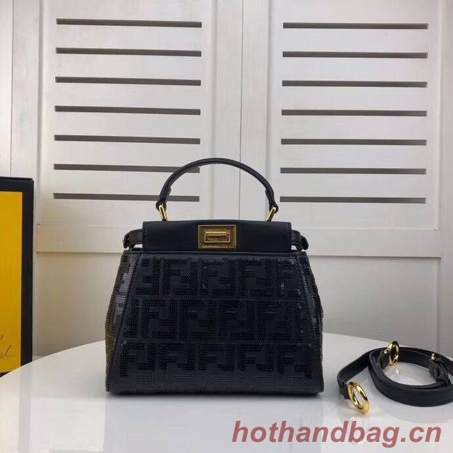 FENDI PEEKABOO ICONIC leather bag F0335 black