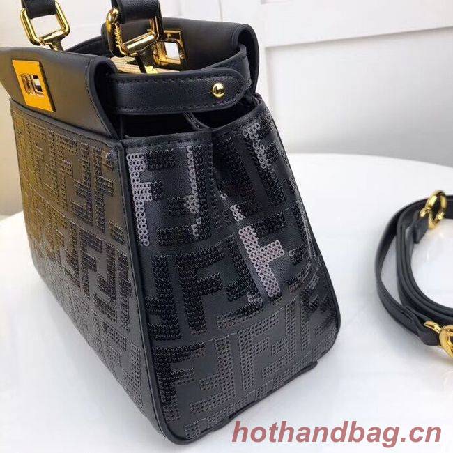 FENDI PEEKABOO ICONIC leather bag F0335 black