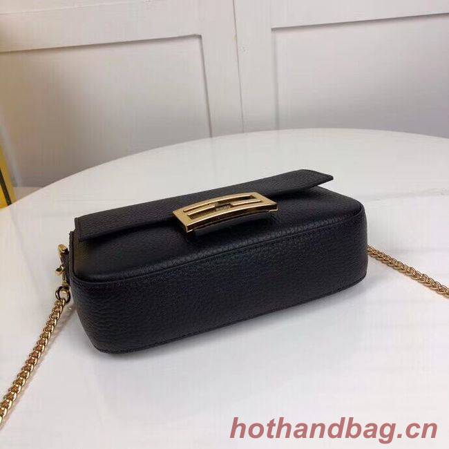 Fendi BAGUETTE leather bag F2467 black