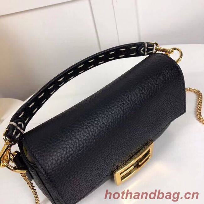 Fendi BAGUETTE leather bag F2467 black