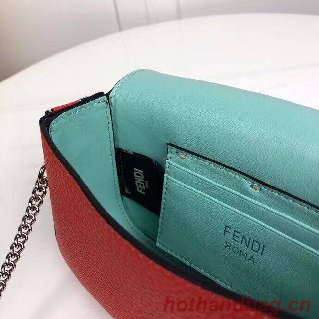 Fendi BAGUETTE leather bag F2467 red