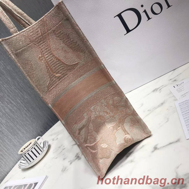 DIOR BOOK TOTE BAG IN EMBROIDERED CANVAS M929 Beige