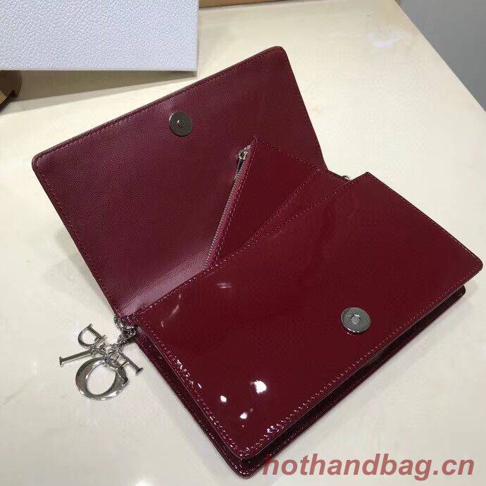 LADY DIOR CALFSKIN WALLET C9025A Burgundy