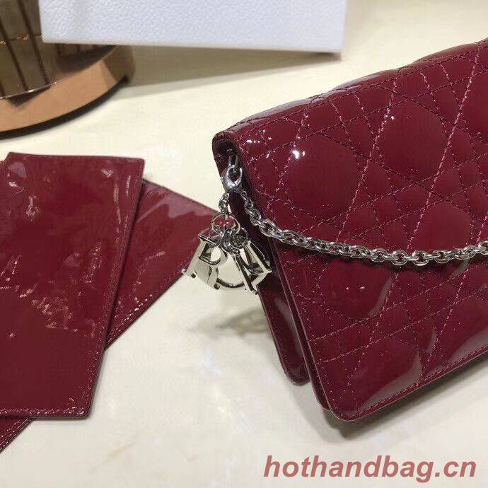 LADY DIOR CALFSKIN WALLET C9025A Burgundy