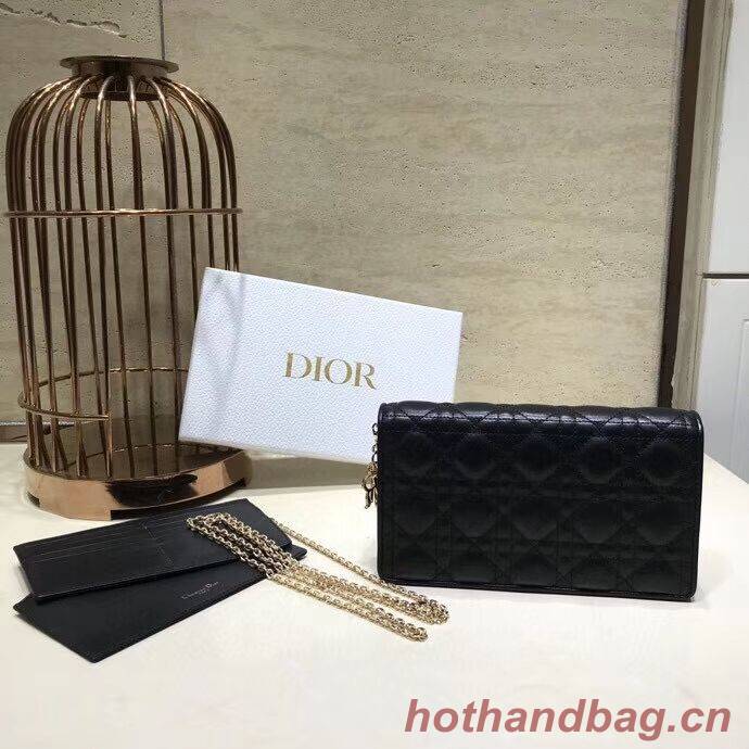 LADY DIOR CALFSKIN WALLET C9025A black