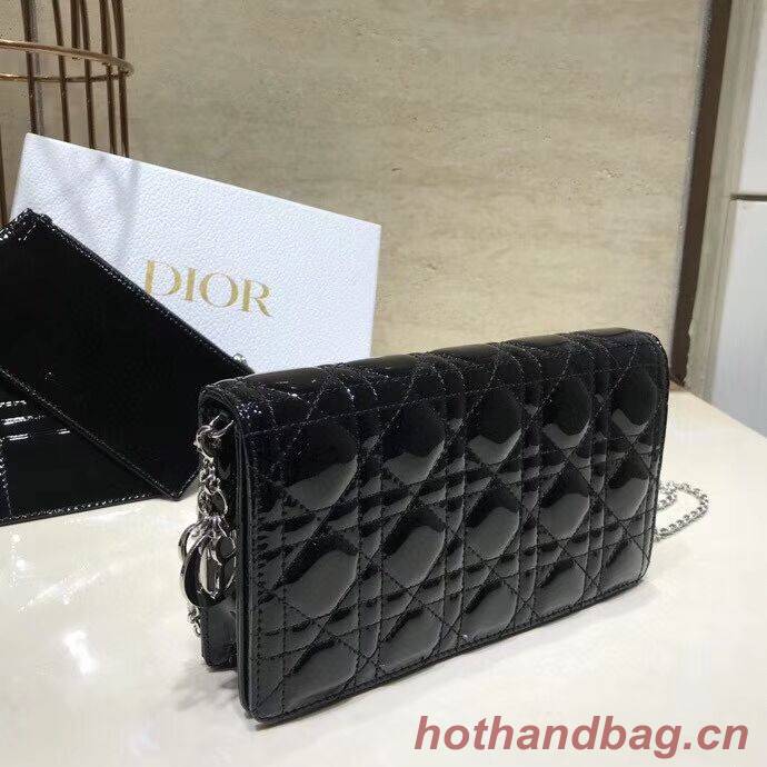 LADY DIOR CALFSKIN WALLET C9025A black