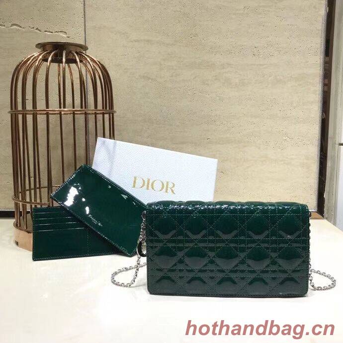 LADY DIOR CALFSKIN WALLET C9025A green