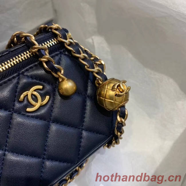 Chanel Original Small classic chain box handbag AP1447 dark blue