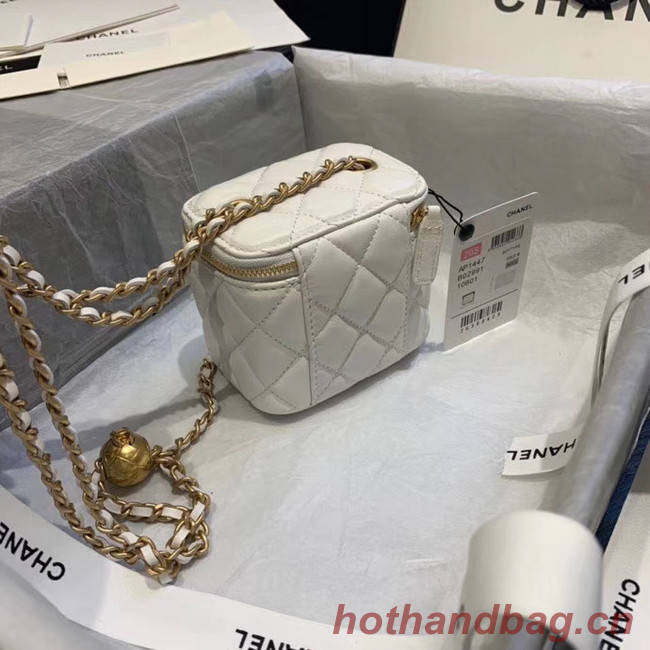 Chanel Original Small classic chain box handbag AP1447 white