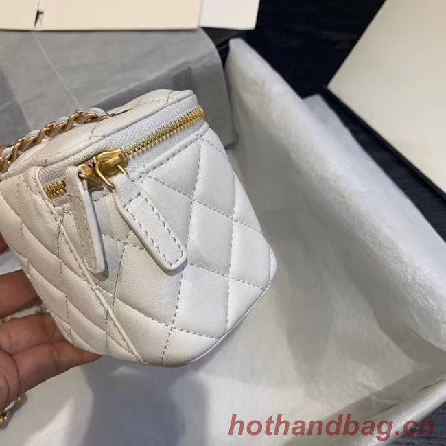 Chanel Original Small classic chain box handbag AP1447 white