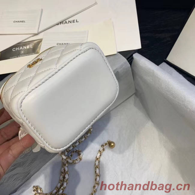 Chanel Original Small classic chain box handbag AP1447 white