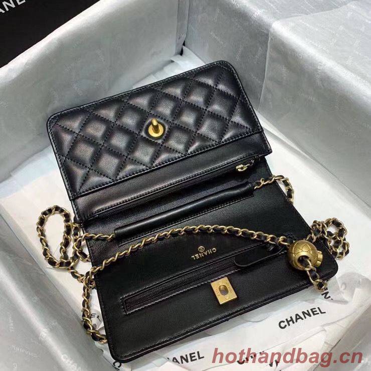 Chanel WOC Original Leather Golden Ball Flap cross-body bag B33818