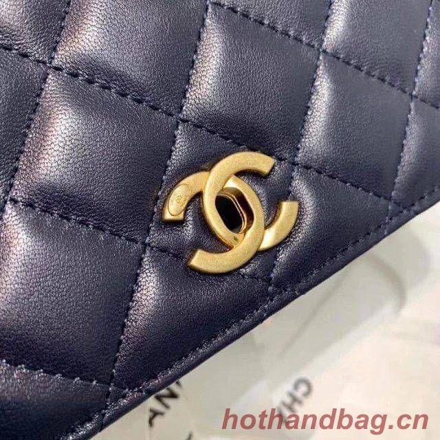 Chanel WOC Original Leather Golden Ball Flap cross-body bag B33818